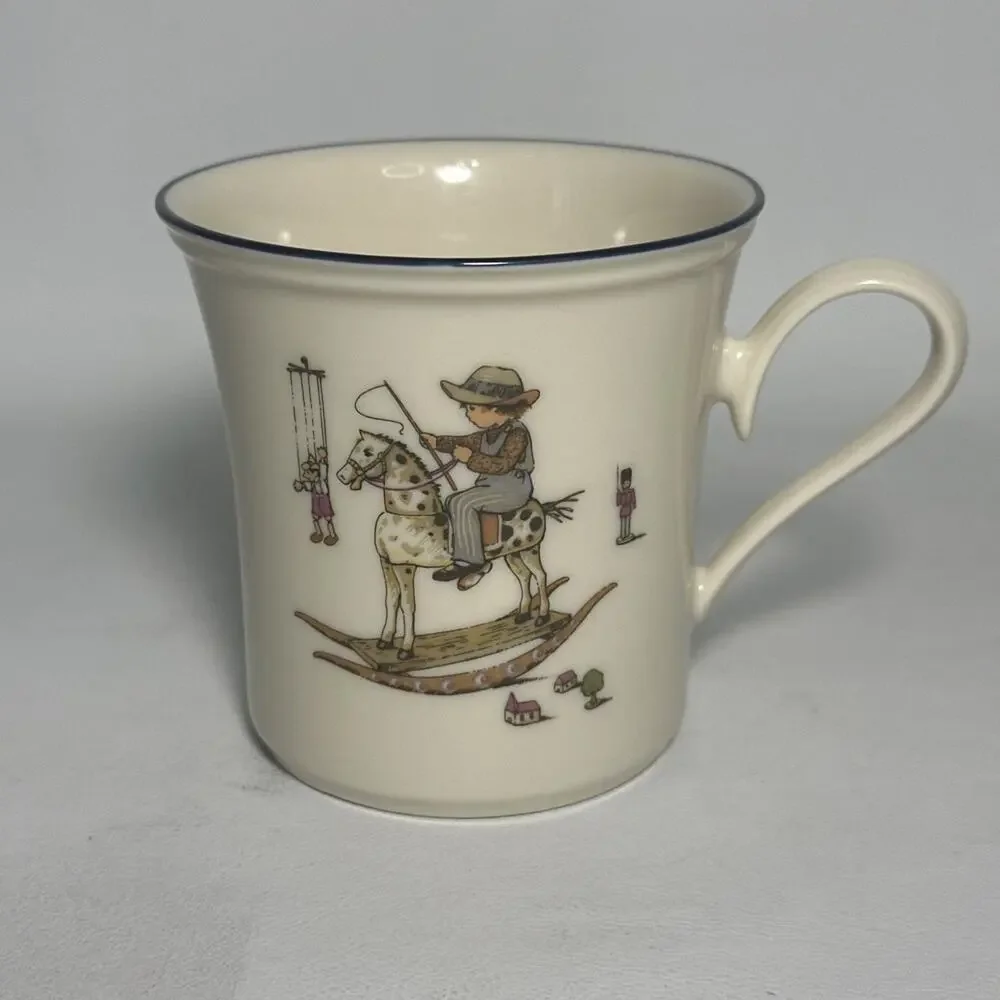 VTG Lenox Special Child’s 3 pc dinnerware set boy rocking horse bowl plate cup